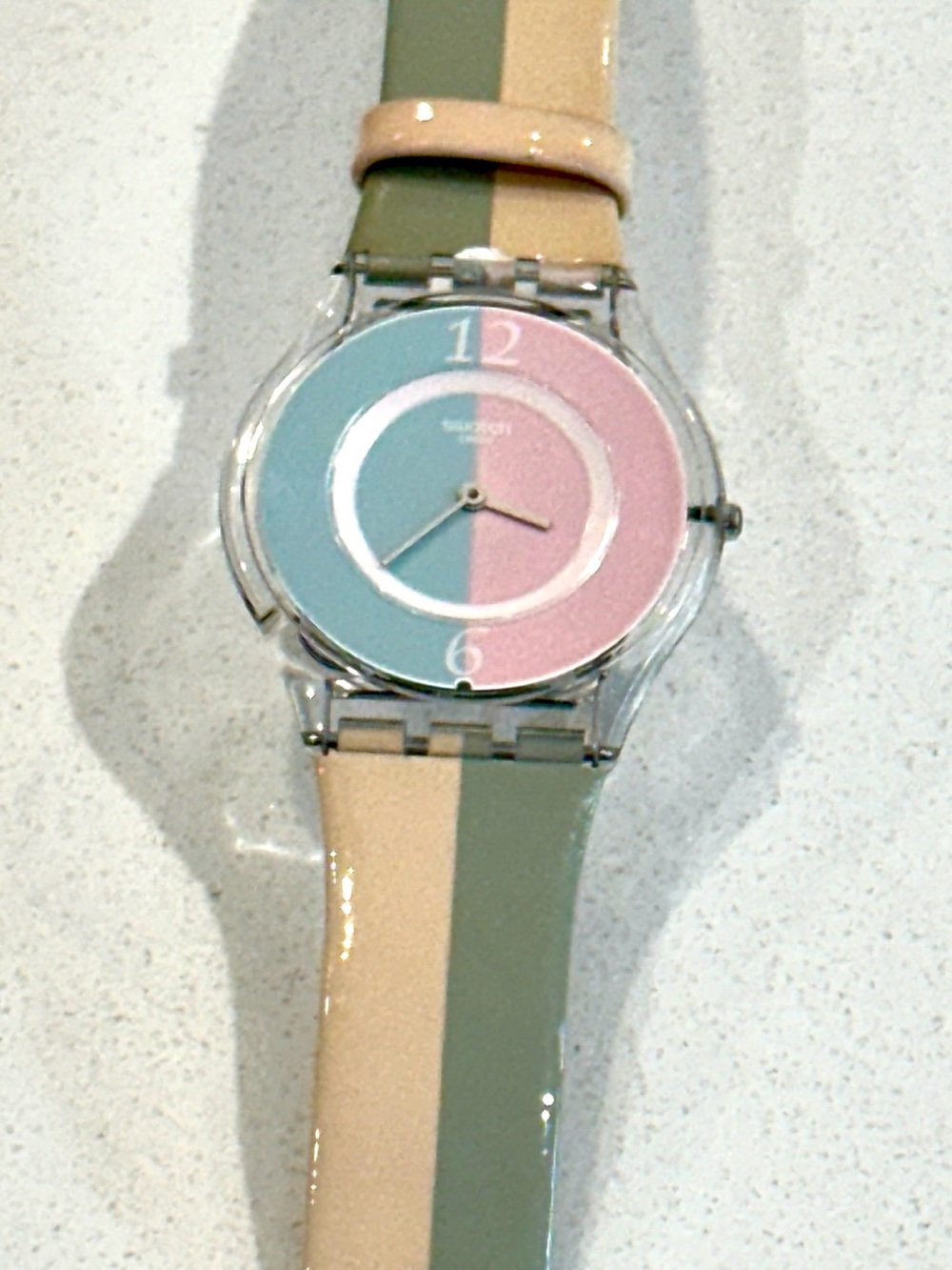 Pink & Green Swatch Watch “Fond de Teint”